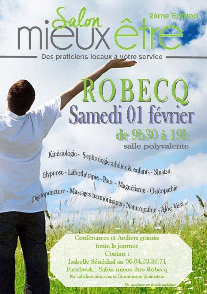 Affiche salon du mieux être à Robecq 1 février 2020