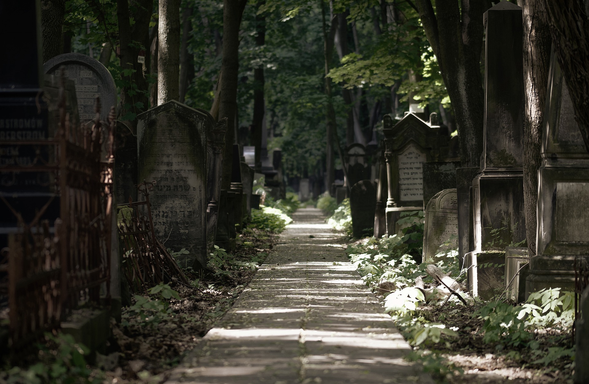 histoire à méditer, un chemin dans un cimetière